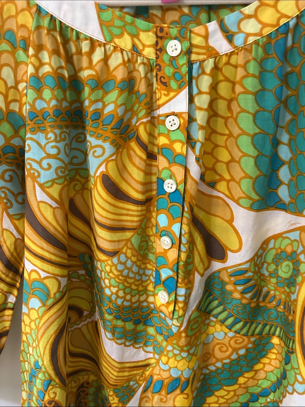 Trina Turk for Banana Republic Blouse Silk Blend Vibrant Paisley Lightweight Top - Picture 6 of 15